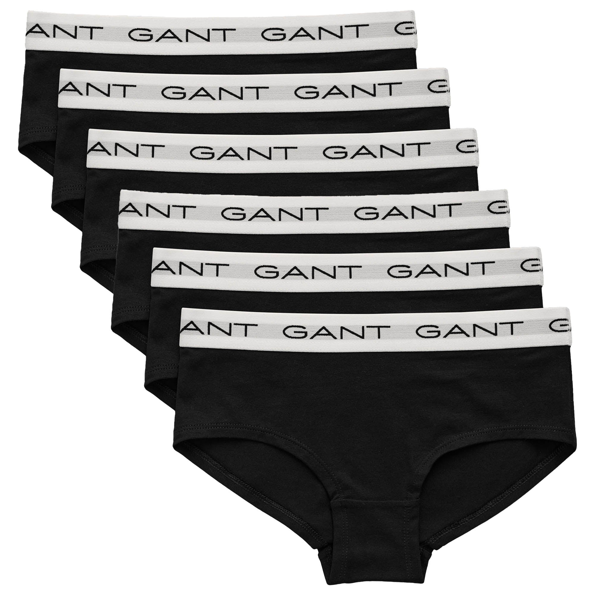 GANT Mädchen Slips, 6er Pack - HIPSTER BRIEFS 6-PACK, Hüftslip, Cotton Stretch