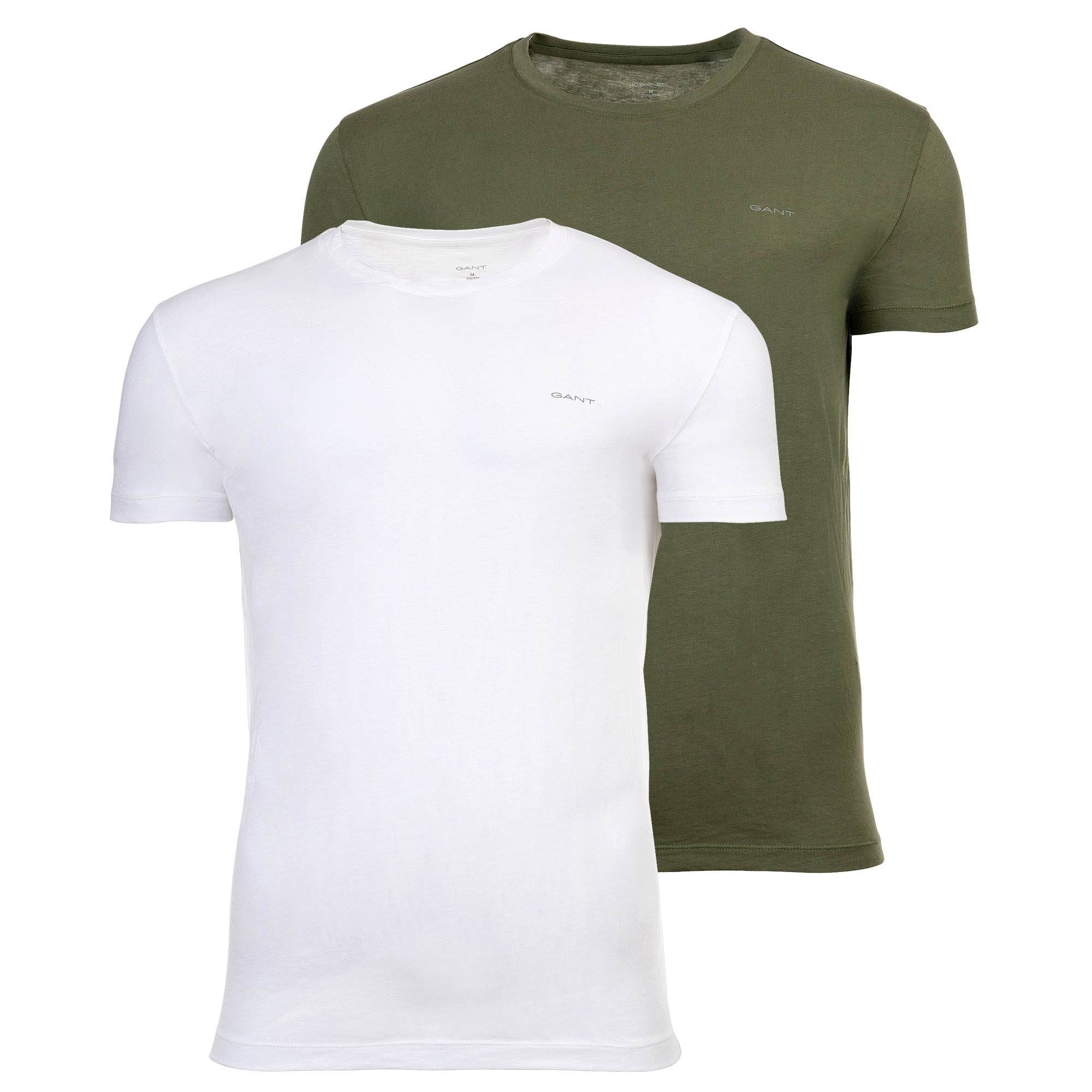 GANT Men's T-shirt, 2-pack - C-NECK T-SHIRT 2-PACK, round neck, short sleeve, cotton