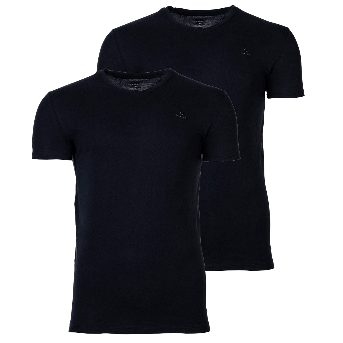 GANT Herren T-Shirt, 2er Pack - V-Ausschnitt, V-Neck, kurzarm, Baumwolle