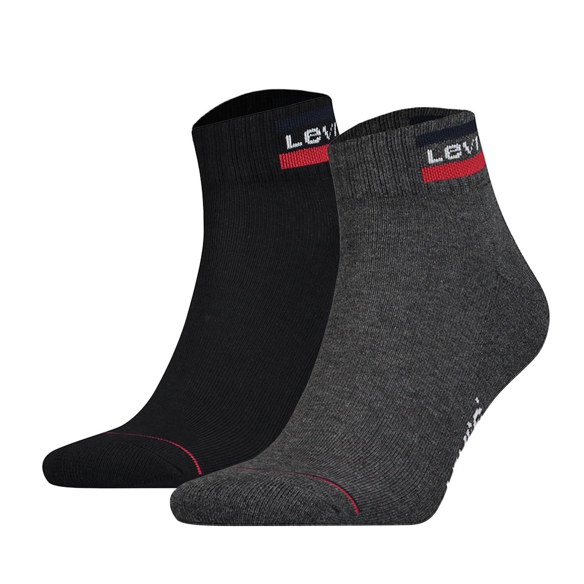 Levi's Unisex 2er Pack Sportsocken - Mid Cut SPRTWR, Logo, einfarbig