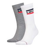 Levi's Unisex Pack Sports Socks - Regular Cut SPRTWR, Logo, Unicolor