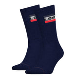 Levi's Unisex Pack Sports Socks - Regular Cut SPRTWR, Logo, Unicolor