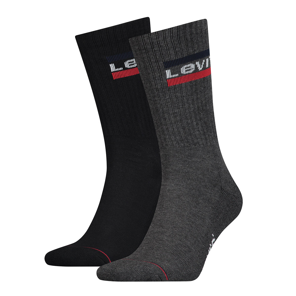 Levi's Unisex Pack Sports Socks - Regular Cut SPRTWR, Logo, Unicolor
