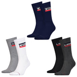 Levi's Unisex Pack Sports Socks - Regular Cut SPRTWR, Logo, Unicolor