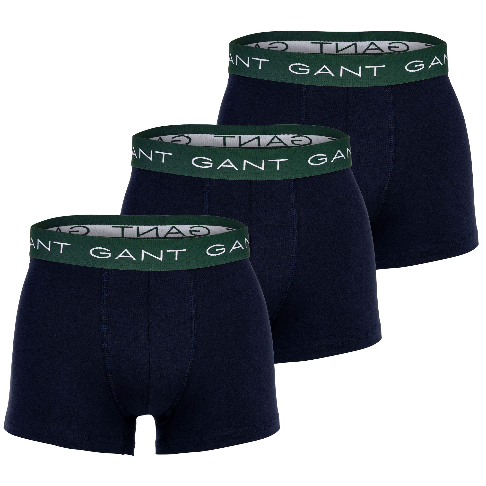 GANT Herren Boxershorts, 3er Pack - Trunk 3-Pack, Baumwollmischung, einfarbig