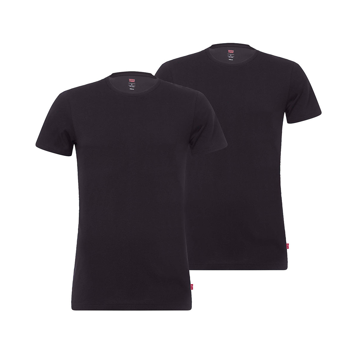 Levi's Herren T-Shirts, 2er Pack - Rundhals, Kurzarm, einfarbig