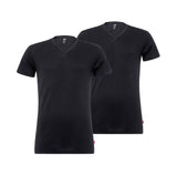 Levi's Herren T-Shirts, 2er Pack - V-Ausschnitt, Kurzarm, einfarbig