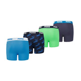 PUMA Boys Boxer Shorts, 4 Pack - Basic Boxer AOP - ECOM, Cotton Stretch – 2/2