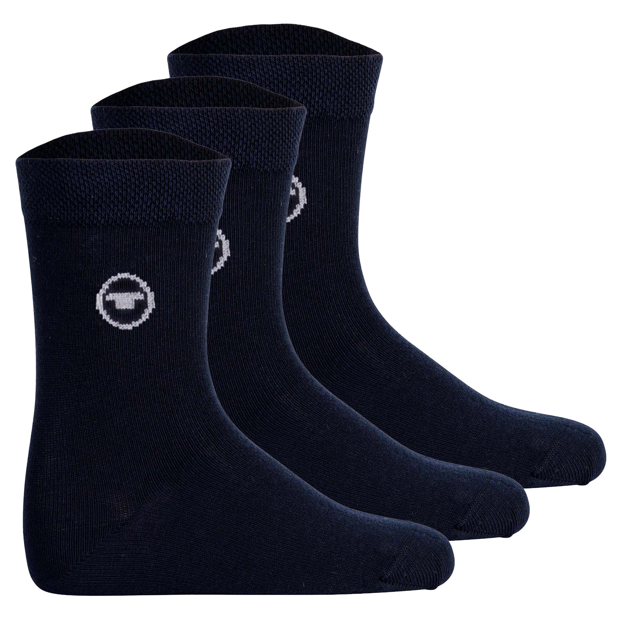 TOM TAILOR Unisex Kinder Socken, 3er Pack - Strümpfe, Baumwolle, Logo, einfarbig