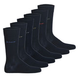 GANT Men's Socks, 6-Pack - Soft Cotton Socks, Stockings, Logo, Plain Colour