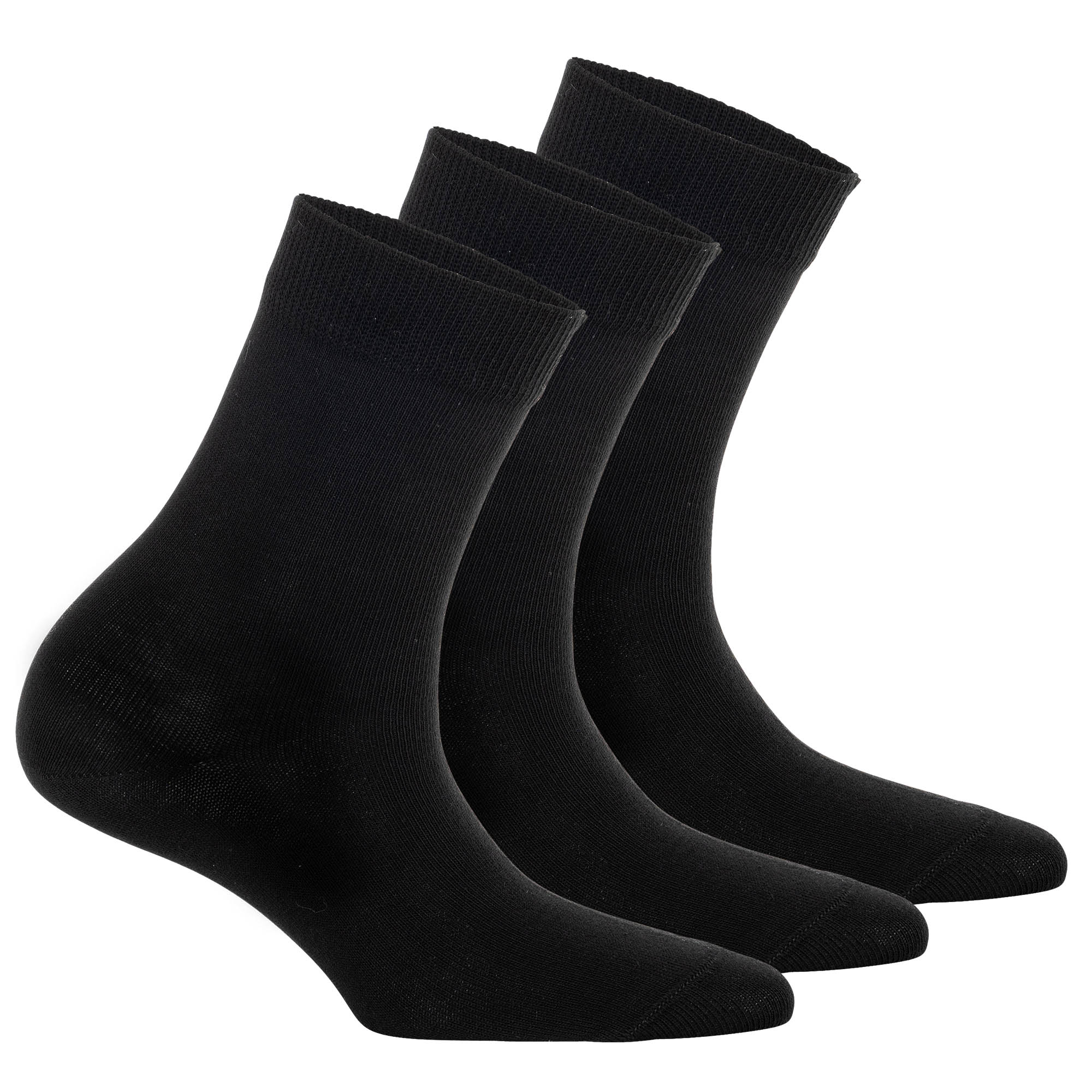 Tamaris women's socks, pack of 3 – Comfort Cotton Socks, crew socks, plain colour  