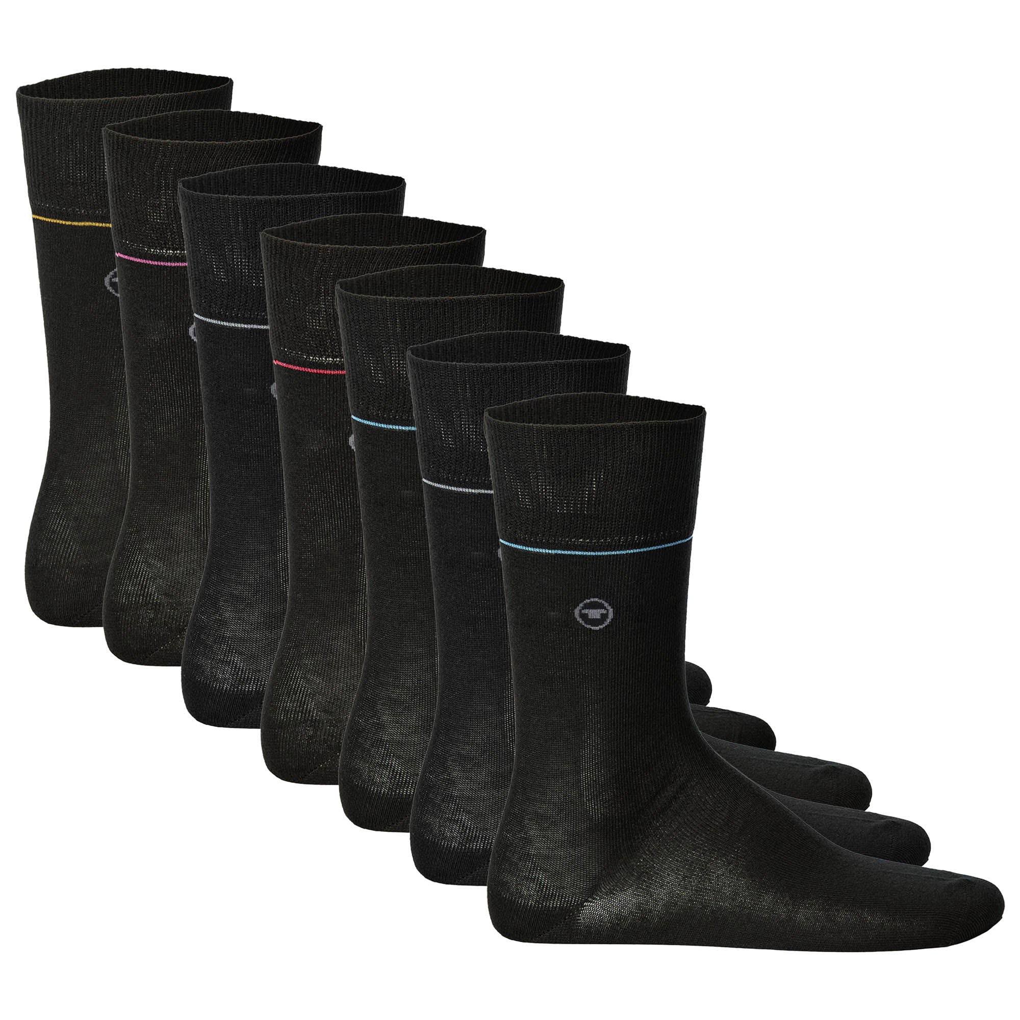 TOM TAILOR Herren Socken, 7er Pack - 7-Days Box, Geschenkbox, Streifen, kleiner Print