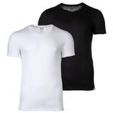 DIESEL Men's T-Shirt 2 Pack- UMTEE-MICHAEL-TUBE, V neck, short sleeve, unicolor