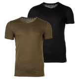 DIESEL Men's T-Shirt 2 Pack- UMTEE-MICHAEL-TUBE, V neck, short sleeve, unicolor