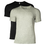 MOSCHINO Men's T-shirt 2-pack - Crew Neck, Stretch Cotton, solid colour