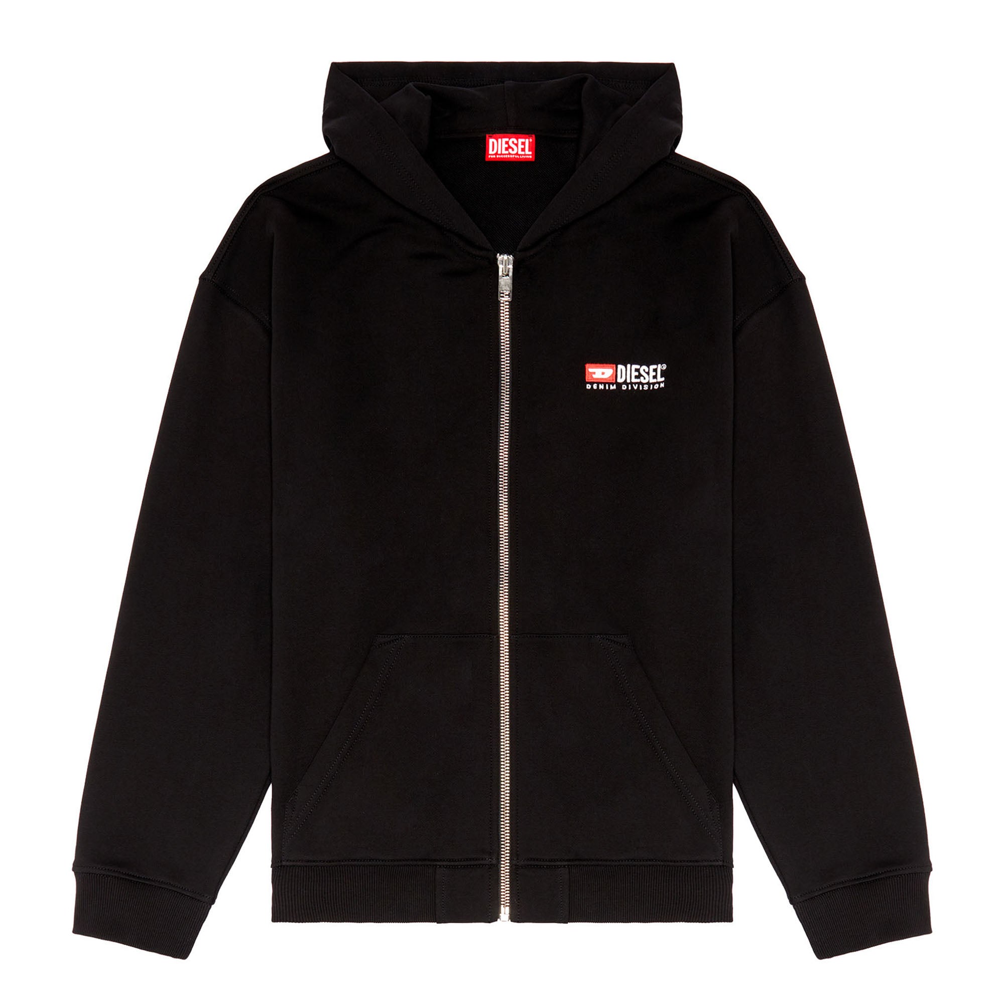 DIESEL Herren Sweatjacke - S-BOXT-HOOD-ZIP-DIV SWEAT, Kapuze, Zipper, Baumwolle