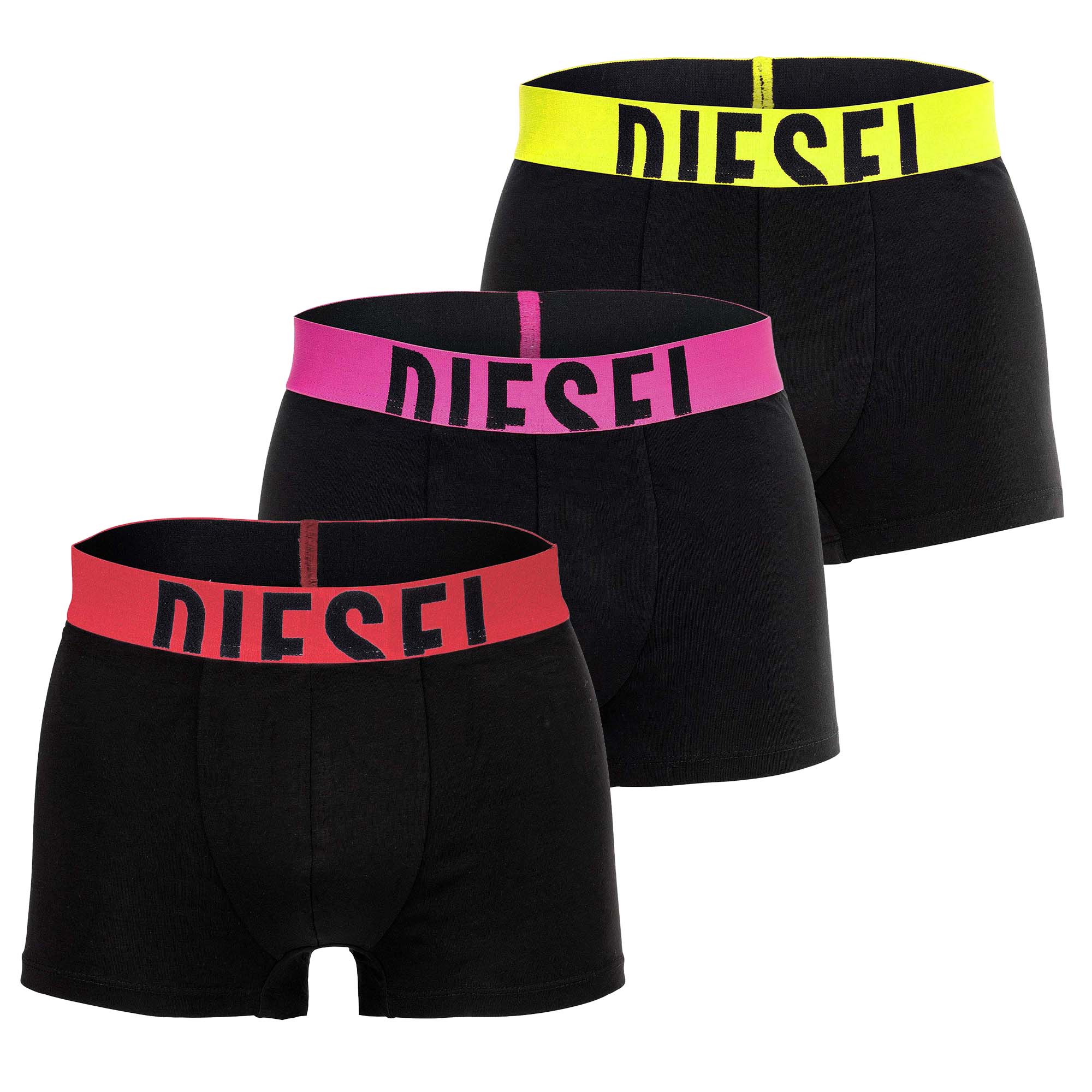 DIESEL Herren Boxershorts, 3er Pack - DAMIEN-D-POP, Trunks, Cotton Stretch