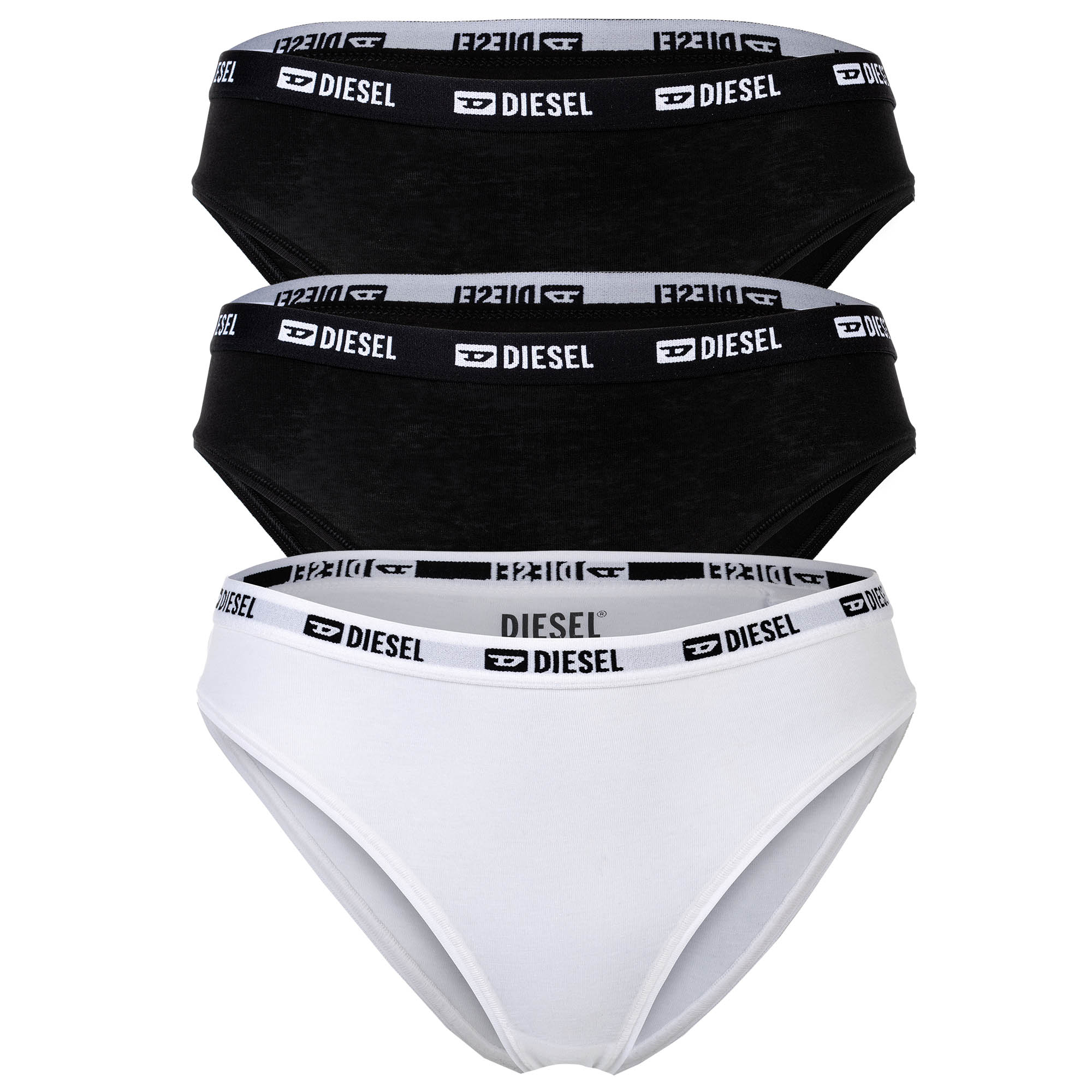 DIESEL women's briefs, 3-pack - MARTA-D-BOX, cotton stretch, logo waistband