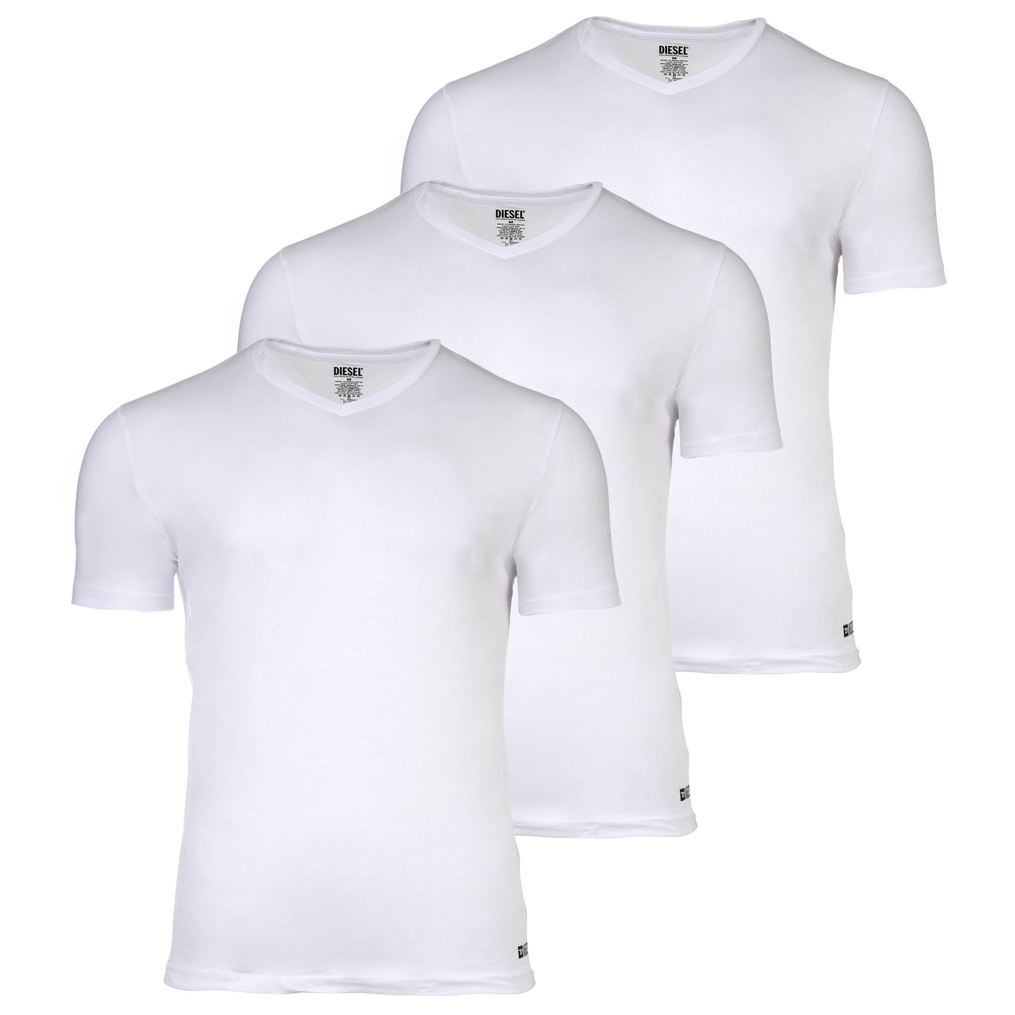DIESEL Herren T-Shirt, 3er Pack - MICHAEL, Unterhemd, V-Neck, kurzarm, Baumwolle