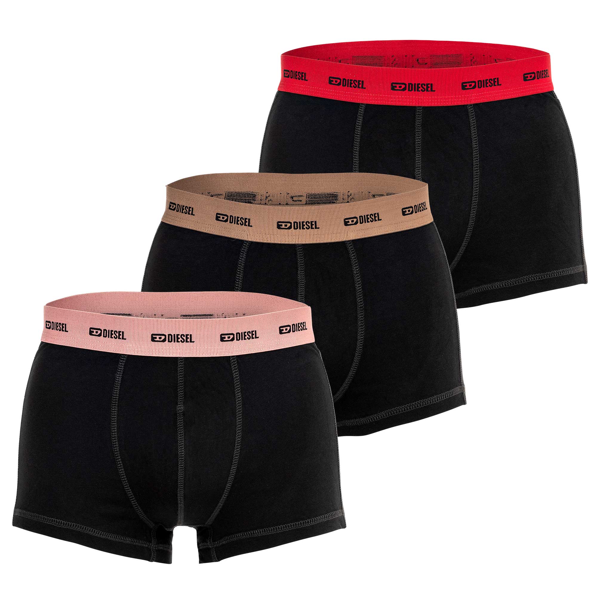 DIESEL Herren Boxershorts, 3er Pack - DAMIEN-UTLT, Trunks, Cotton Stretch