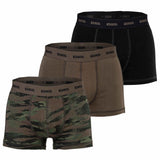 DIESEL Herren Boxershorts, 3er Pack - DAMIEN-UTLT, Cotton Stretch, uni/gemustert