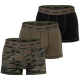 DIESEL Herren Boxershorts, 3er Pack - DAMIEN-UTLT, Cotton Stretch, uni/gemustert