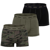 DIESEL Herren Boxershorts, 3er Pack - DAMIEN-UTLT, Cotton Stretch, uni/gemustert