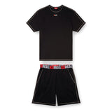 DIESEL Men's Pajamas, Short, 2-Piece - SET-ADAM-D-CORE, Cotton, Contrast Stitching, Logo Waistband