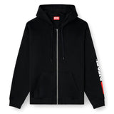 DIESEL Men's Sweat Jacket - S-BOXT-ZIP-HOOD-DIV, hooded, solid color