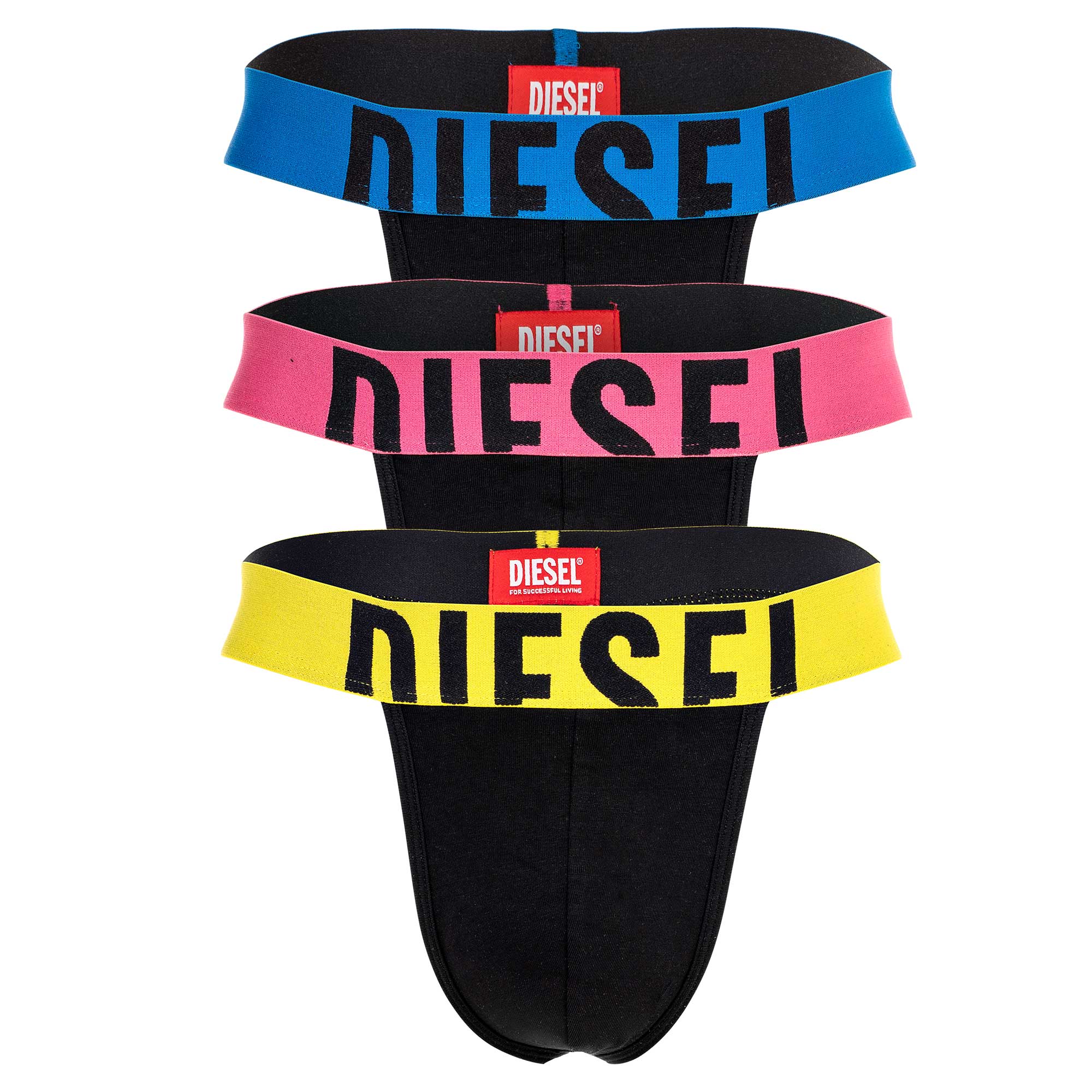DIESEL Herren Strings, 3er Pack - FRITZ-D-POP, Logobund, Cotton Stretch