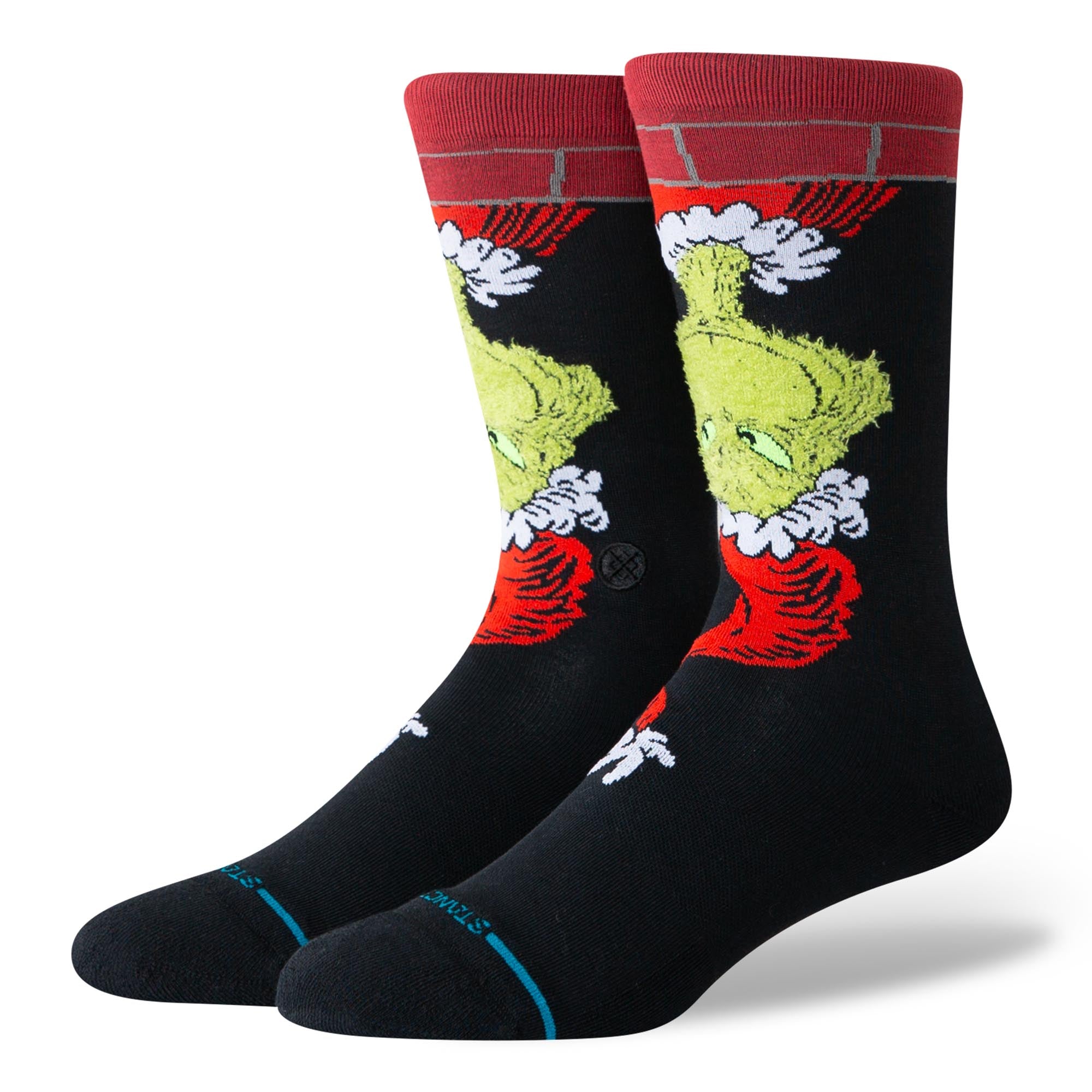 STANCE Unisex Socken - Down the Chimney Crew, Grinch, Weihnachten, Crew Socken