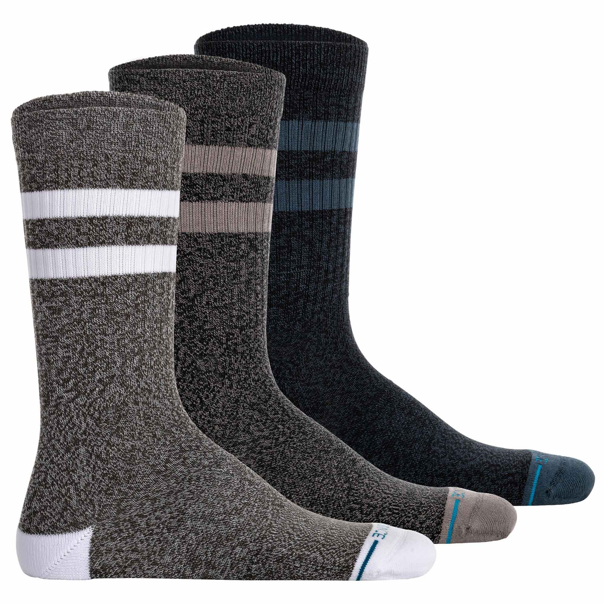 STANCE unisex socks 3-pack - The Joven, logo, stripes, crew socks
