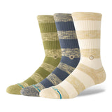 STANCE Unisex Socken, 3er Pack - Portland 3 Pack, Logo, Casual Socken, Crew Socken, Blockstreifen
