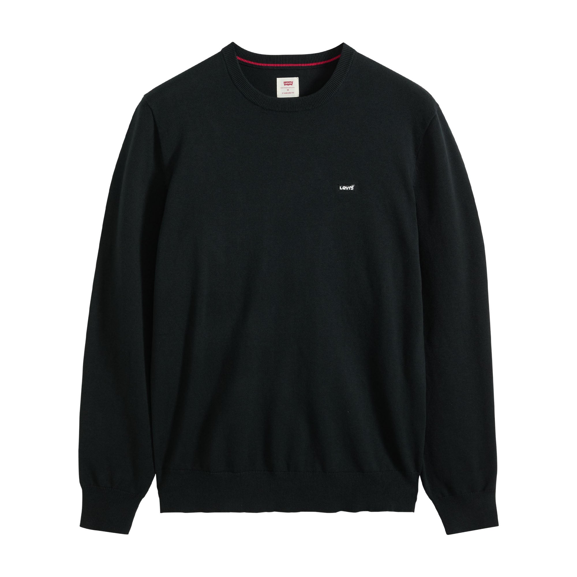 Levi's Herren Strickpullover - "Lightweight Housemark Sweater", Rundhals, Baumwoll-Mix