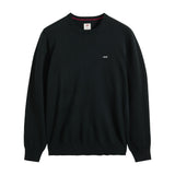 Levi's Herren Strickpullover - "Lightweight Housemark Sweater", Rundhals, Baumwoll-Mix