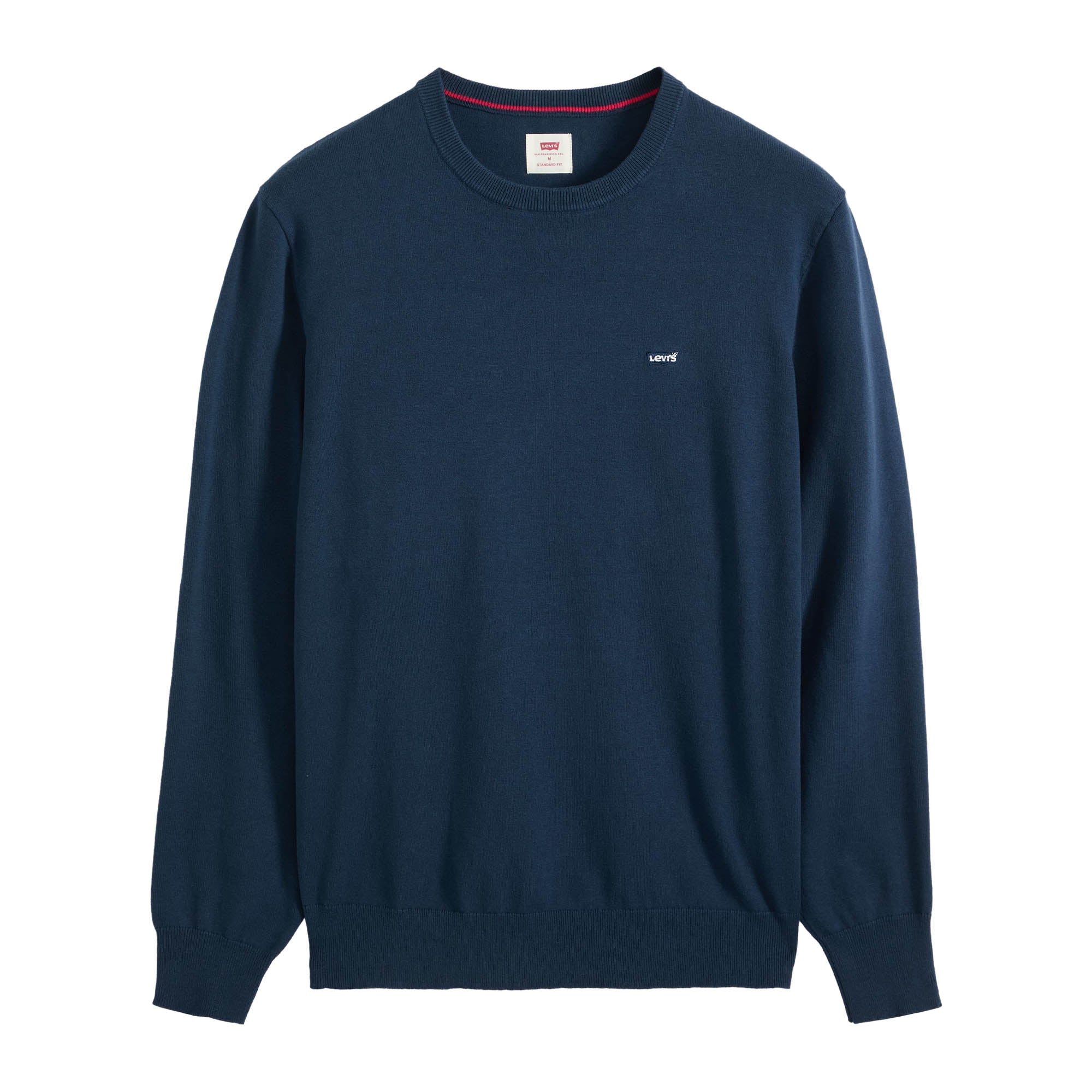 Levi's Herren Strickpullover - "Lightweight Housemark Sweater", Rundhals, Baumwoll-Mix