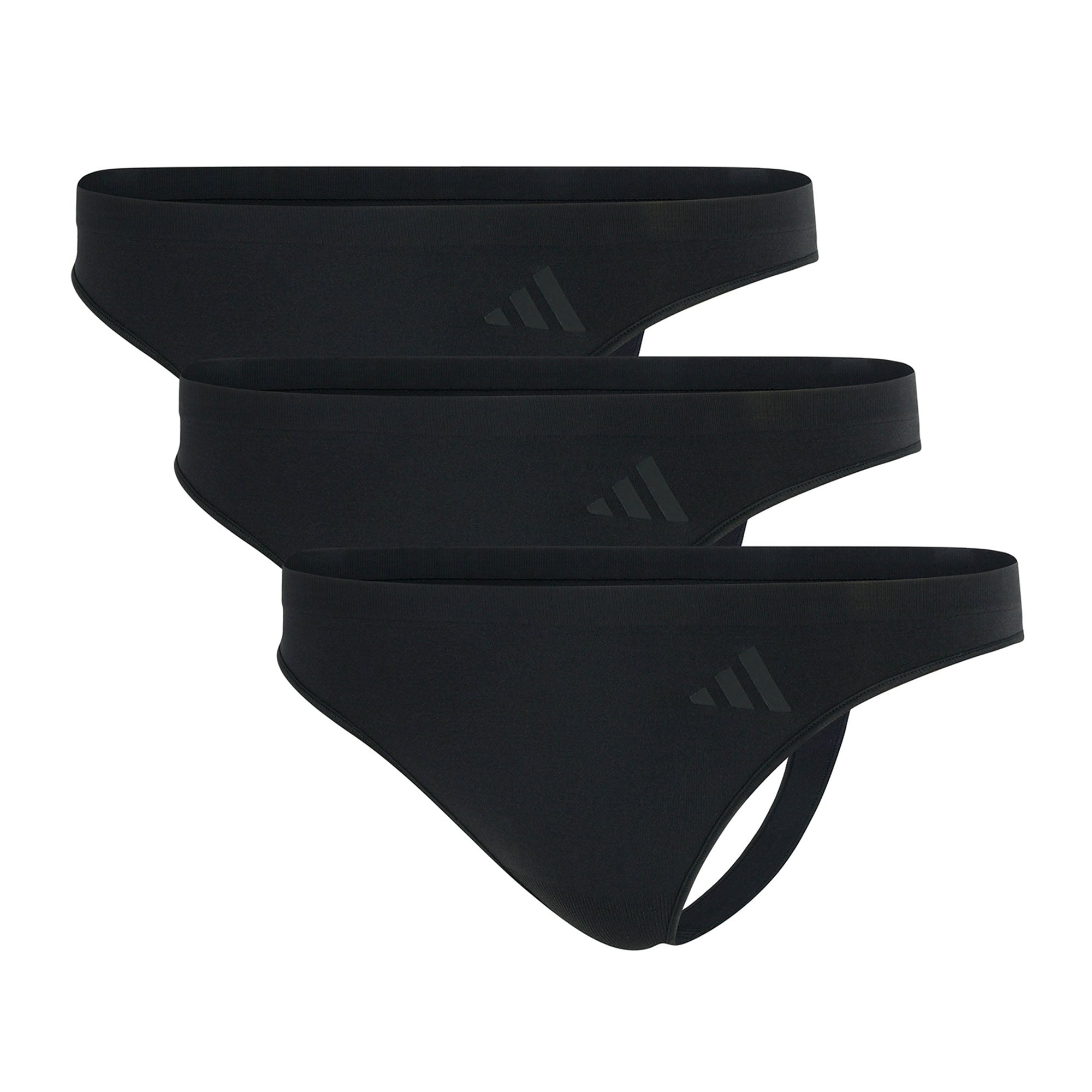 adidas Damen Strings, 3er Pack - Sport Active Seamless, Thongs, Unterwäsche, Logo, einfarbig