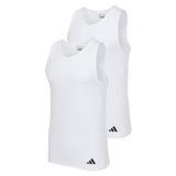 adidas Men Undershirts, 2-Pack - Ergonomic Tank Top 2PK, Active Flex Cotton, sleeveless, plain colour