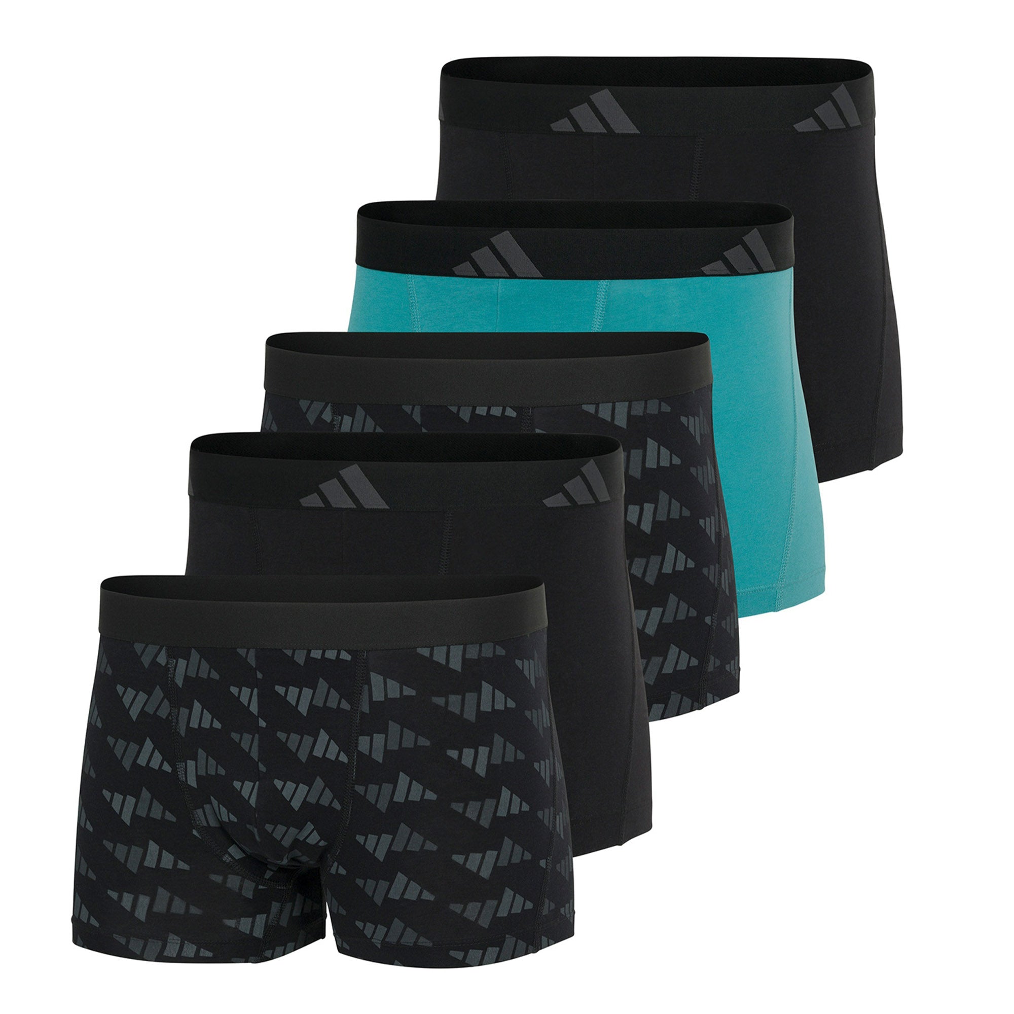 adidas Herren Boxershorts, 5er Pack - Trunks, Active Flex Cotton, Logo