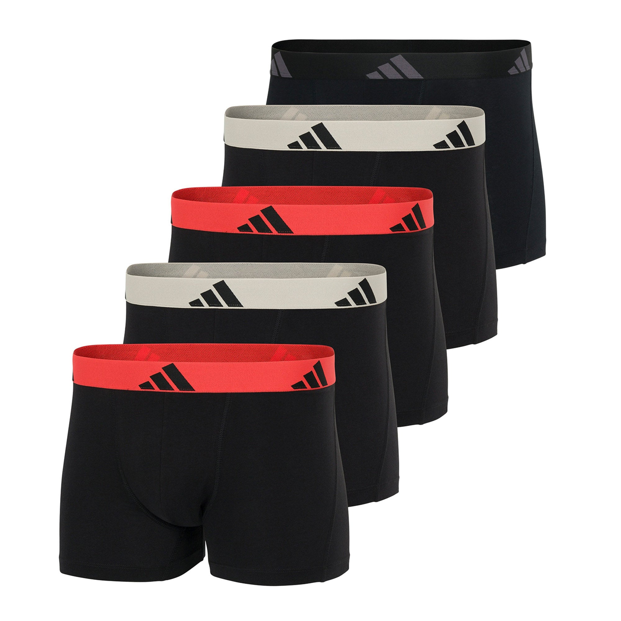 adidas Herren Boxershorts, 5er Pack - Trunks, Active Flex Cotton, Logo