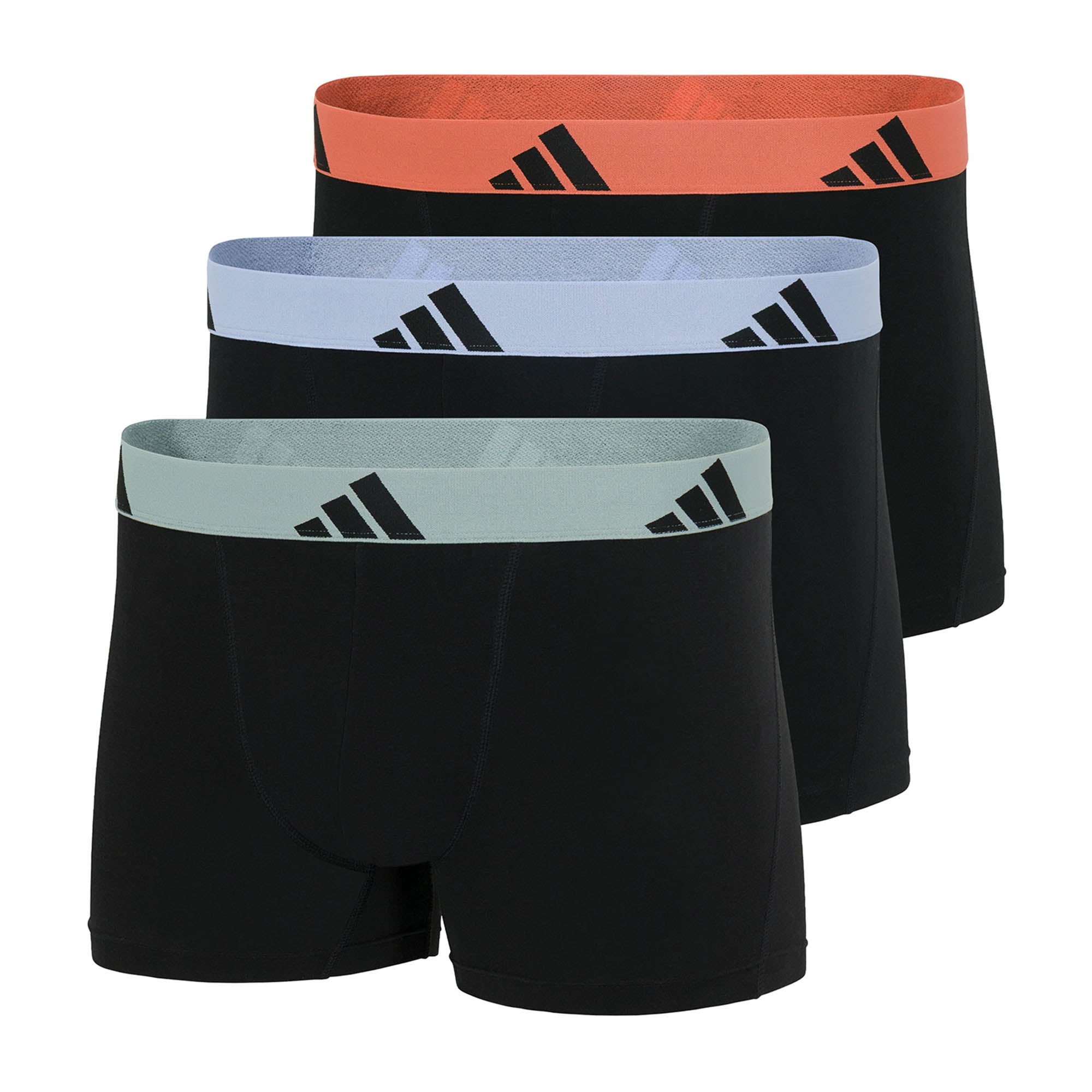 adidas men boxer shorts, 3-pack - trunks, Active Flex Cotton, logo, solid colour