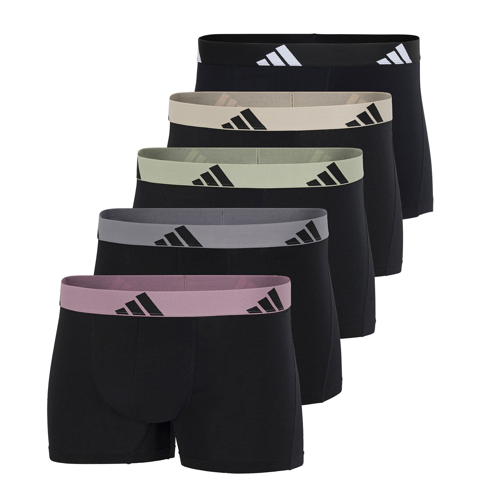 adidas Herren Boxershorts, 5er Pack - Trunks, Active Flex Cotton, Logo