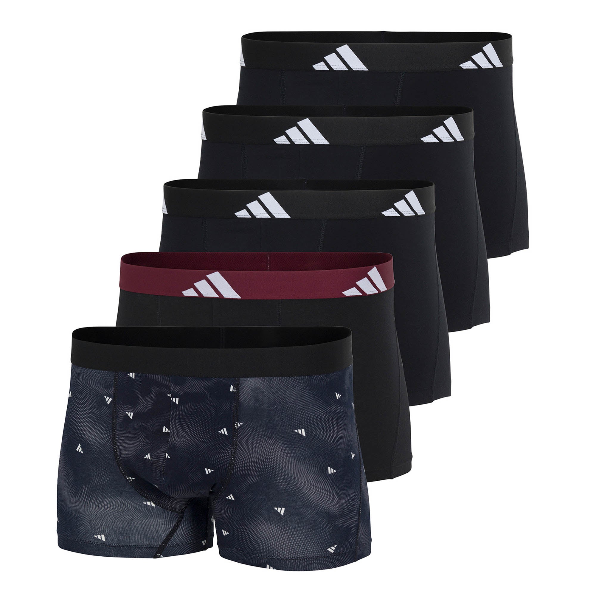 adidas Herren Boxershorts, 5er Pack - Trunks, Active Flex Cotton, Logo