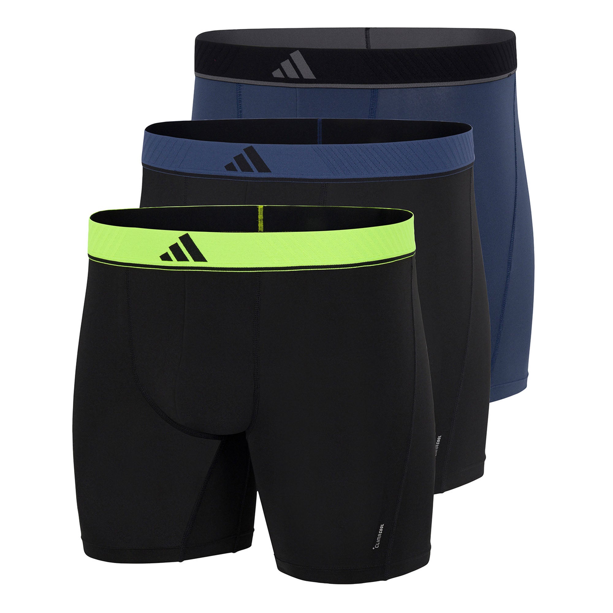 adidas Herren Boxershorts, 3er Pack - Boxer Briefs, Active Micro Flex Eco, Logo, einfarbig