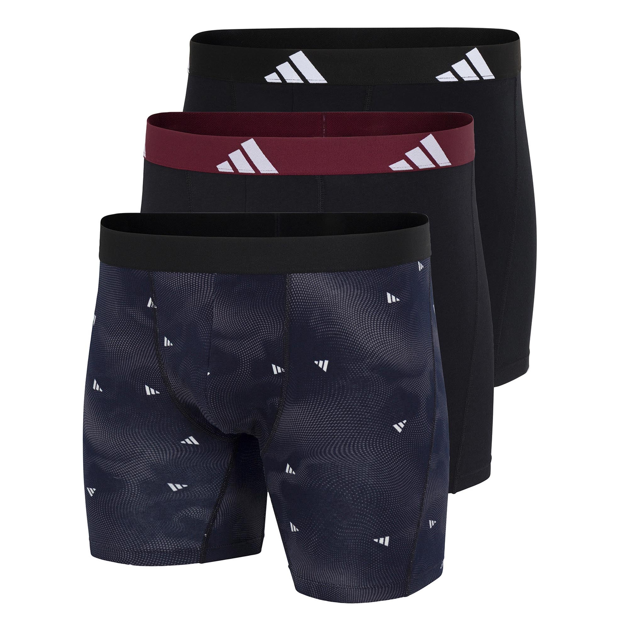 adidas Herren Boxershorts, 3er Pack - Boxer Briefs, Active Flex Cotton, Logo