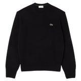 LACOSTE Men’s Knit Sweater, Merino Wool - Monochrome Carded Wool Jersey Crew Neck Sweater, Regular Fit
