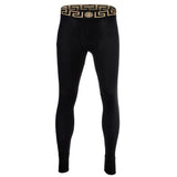 VERSACE Men's long Johns - TOPEKA, Stretch Cotton, Logo Waistband, solid color