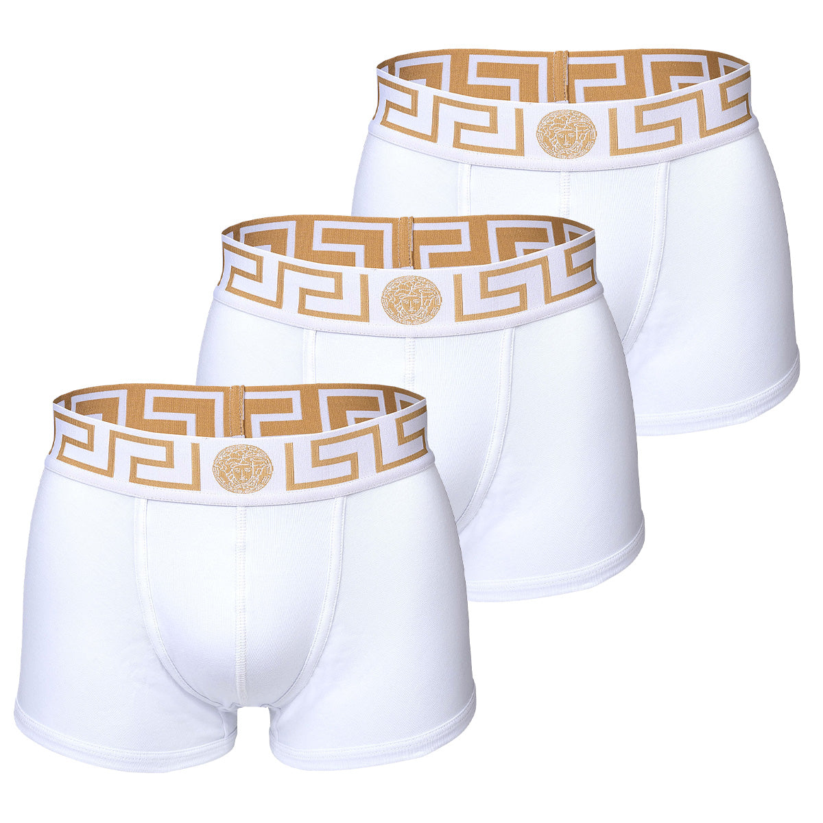 VERSACE Men's Boxer Shorts, 3-Pack - TOPEKA, Cotton, solid color