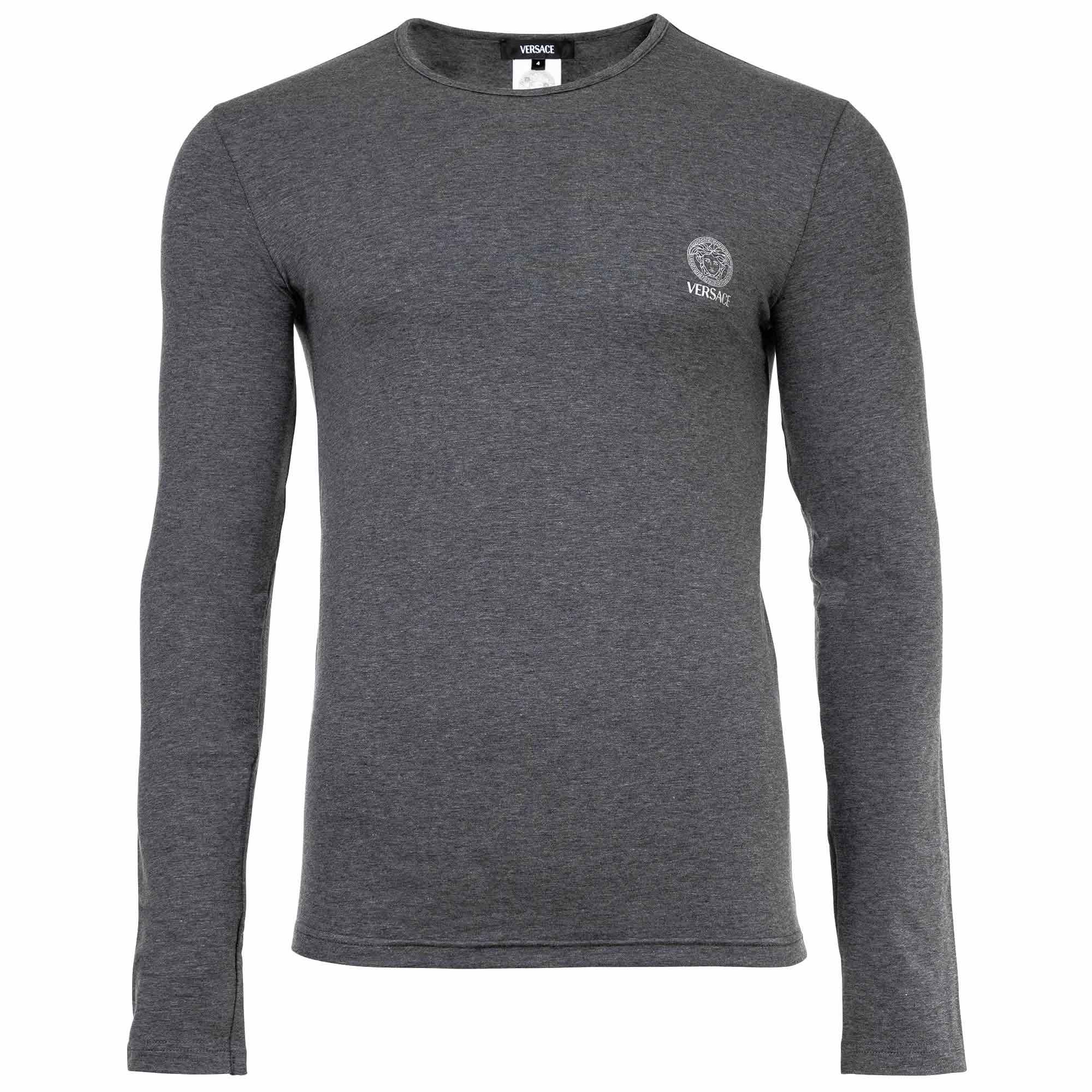 VERSACE Men's Long-Sleeved Shirt - TOPEKA, Longsleeve, Round Neck, Stretch Cotton