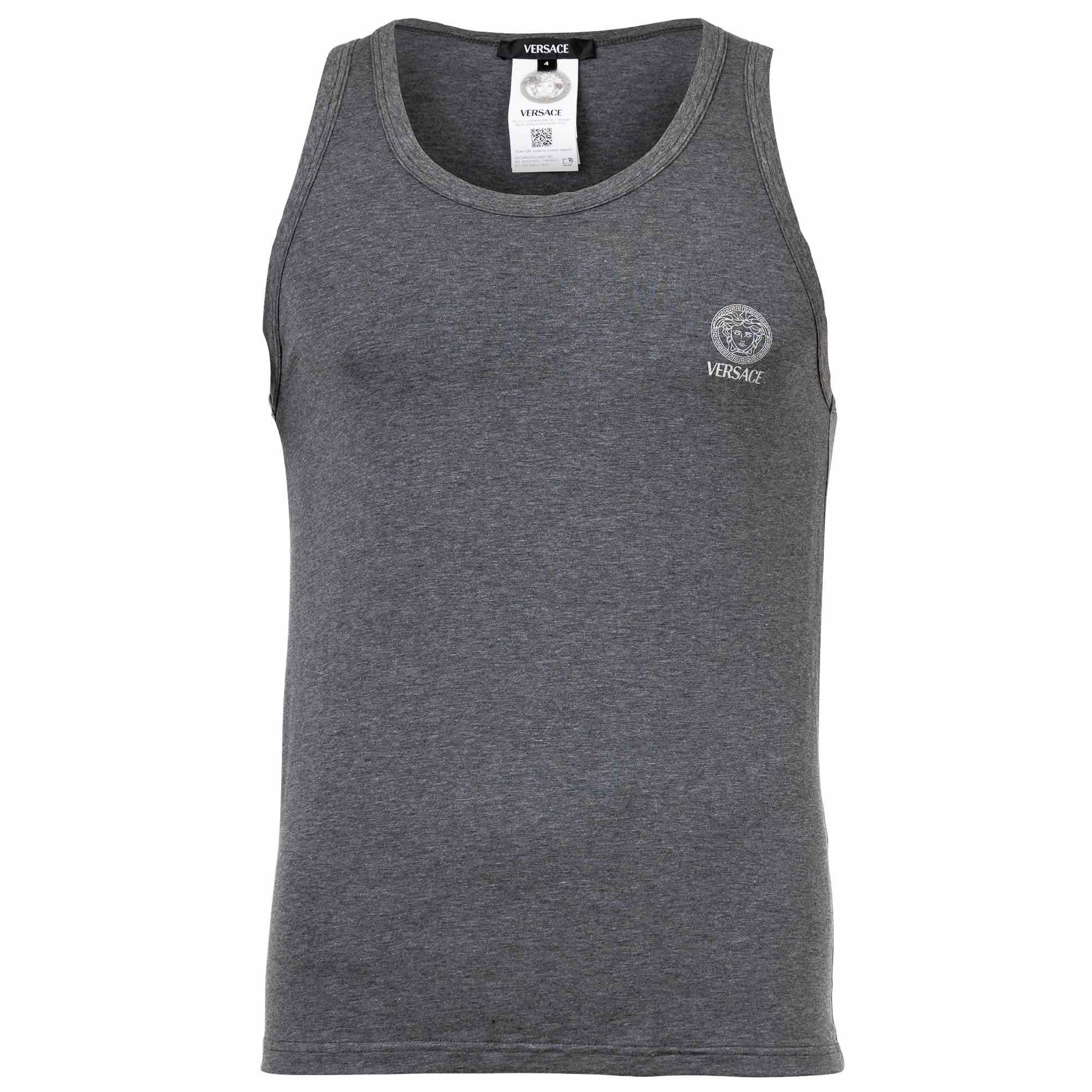 VERSACE Herren Tank Top - TOPEKA, Unterhemd, Rundhals, Stretch Cotton, einfarbig